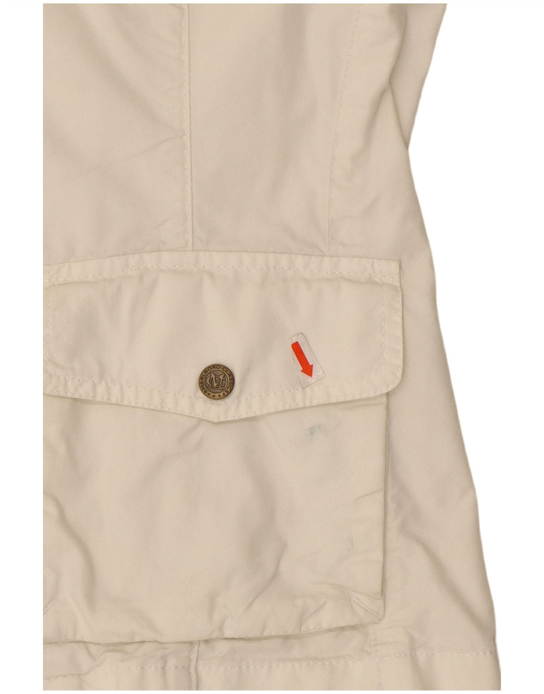 Marlboro Classics Damen Utility-Jacke EU 44 XL Weiße Baumwolle