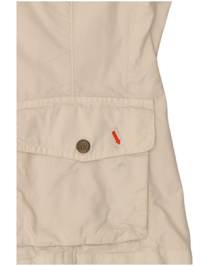 Marlboro Classics Damen Utility-Jacke EU 44 XL Weiße Baumwolle