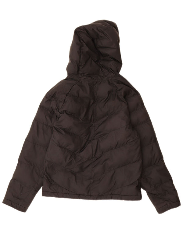 Nike Jungen-Kapuzenjacke, gepolstert, 10–11 Jahre, mittelgroßes schwarzes Polyester