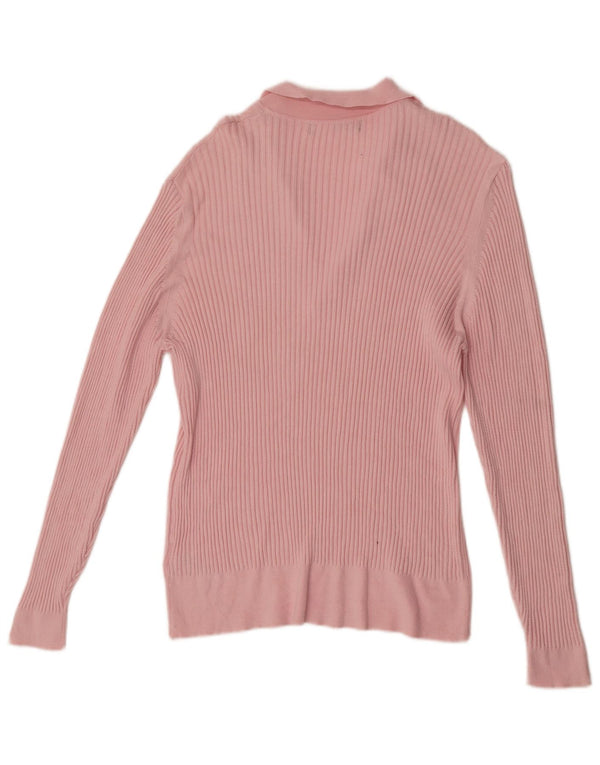 Marks & Spencer Damen-Pullover mit Rollkragen, UK 14, Mittelrosa