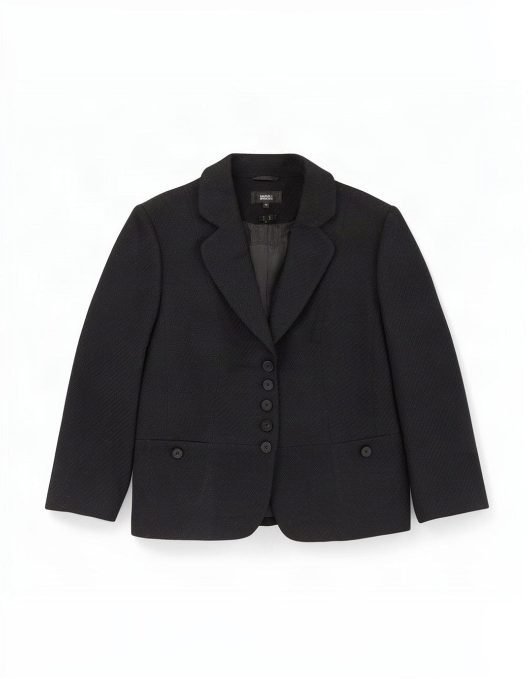 Marks & Spencer Damen-Blazerjacke mit 3/4-Ärmeln und 5 Knöpfen, Gr. 16, Schwarz