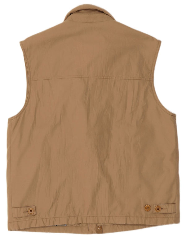 Paul & Shark Herren Yachting Gilet UK 40 Large Beige Nylon