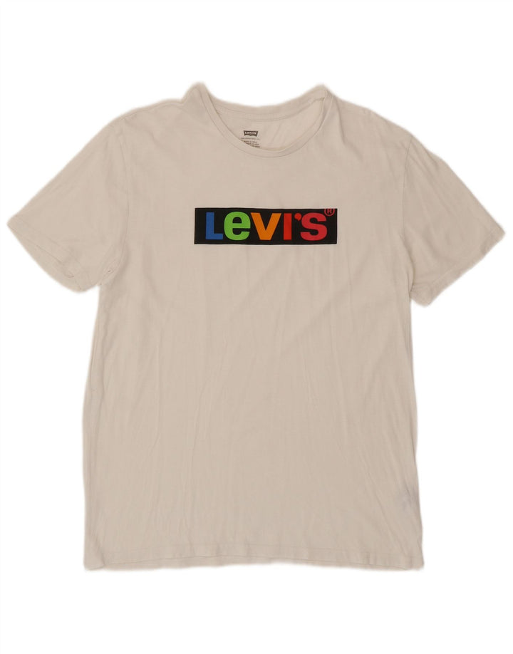 LEVI'S Herren-T-Shirt mit Grafik, mittelweiße Baumwolle