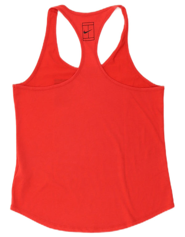 Nike Damen Dri Fit Weste Top UK 12 Mittelrotes Polyester