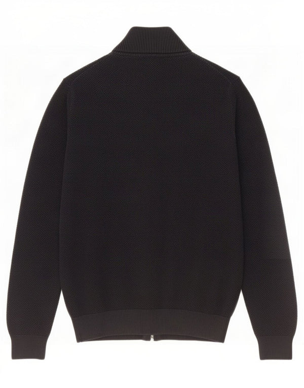 Gant Damen-Cardigan mit durchgehendem Reißverschluss, UK 14, mittelschwarz, Baumwolle