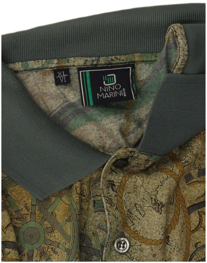 Nino Marini Herren-Poloshirt mit Grafik, XL, mehrfarbig, Baumwolle