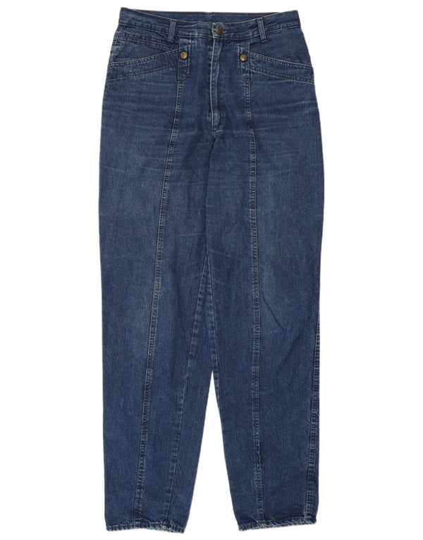 POP 84 Damen High Waist Tapered Jeans IT 48 XL W34 L32 Blaue Baumwolle