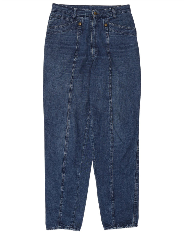 POP 84 Damen High Waist Tapered Jeans IT 48 XL W34 L32 Blaue Baumwolle