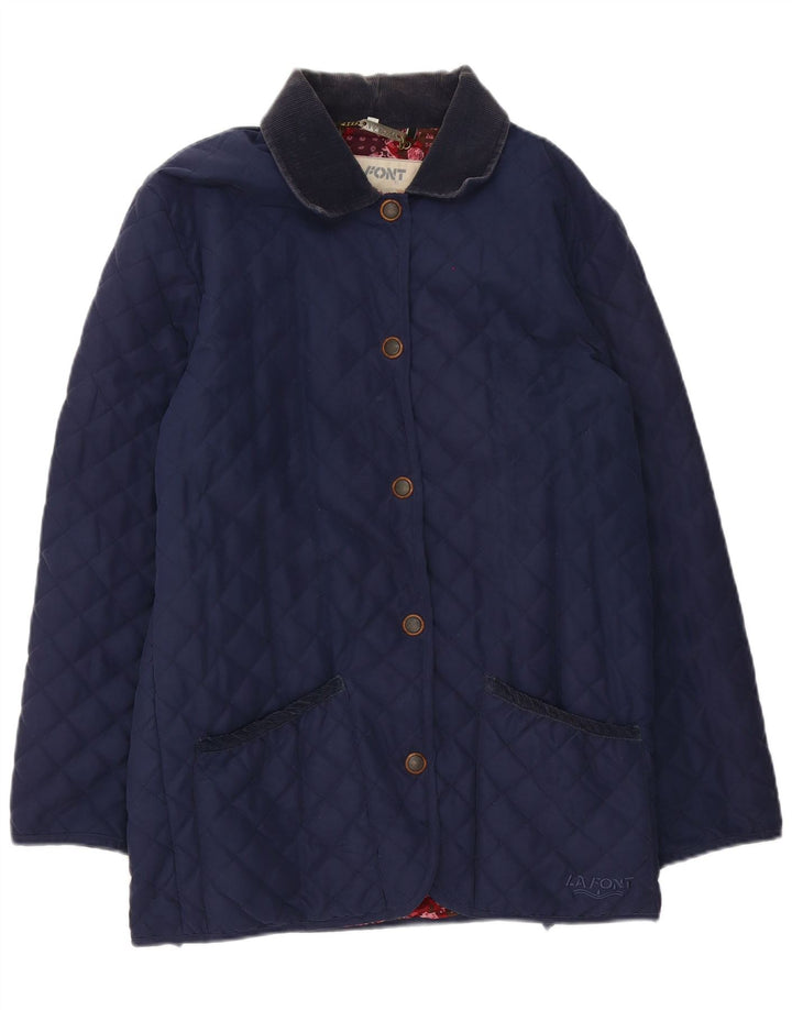 Lafont Damen-Steppjacke mit lockerer Passform, UK 10, Größe S, Marineblau, Polyester