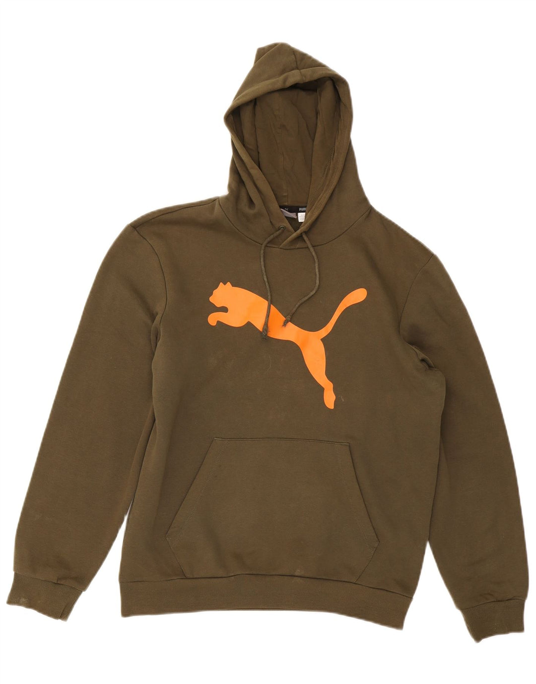 PUMA Herren Graphic Hoodie Pullover Small Khaki Baumwolle