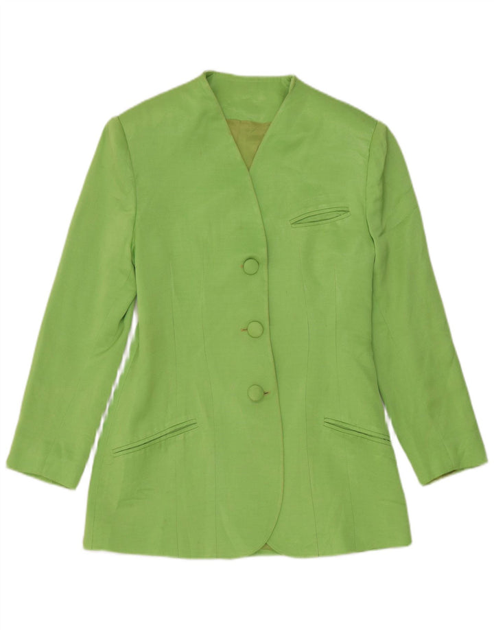Vintage Damen 3-Knopf-Blazerjacke UK 8 Small Grün