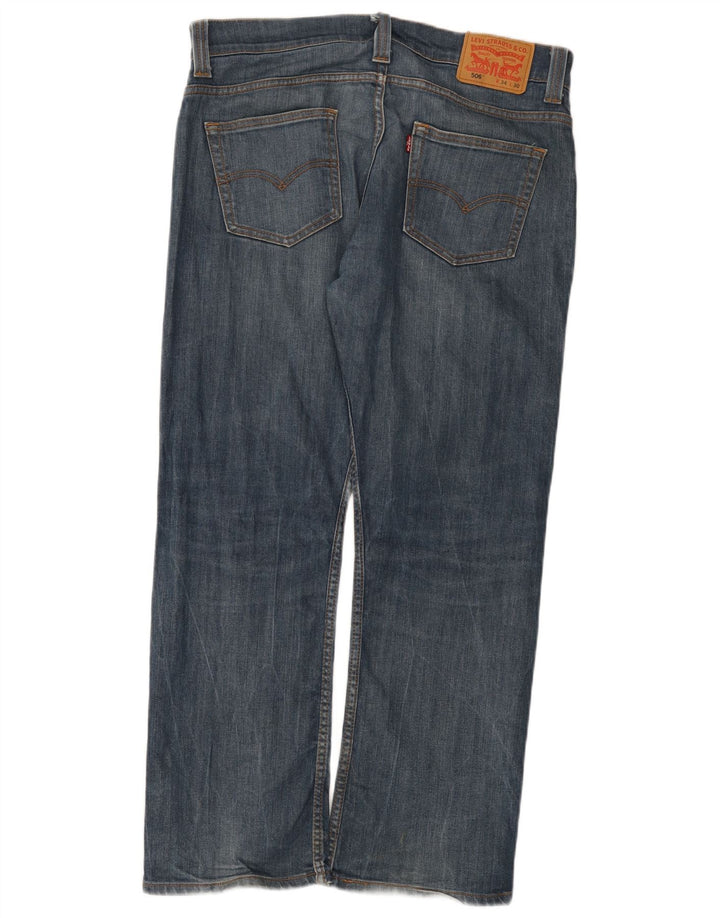Levi's Herren 506 Straight Jeans W34 L30 Blaue Baumwolle