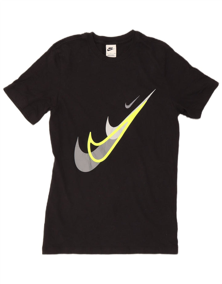 Nike Herren-T-Shirt mit Grafik, Größe S, schwarze Baumwolle