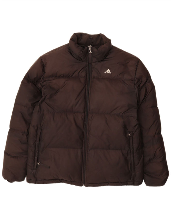 Adidas Herren Wattierte Jacke UK 40 Large Schwarz Polyester