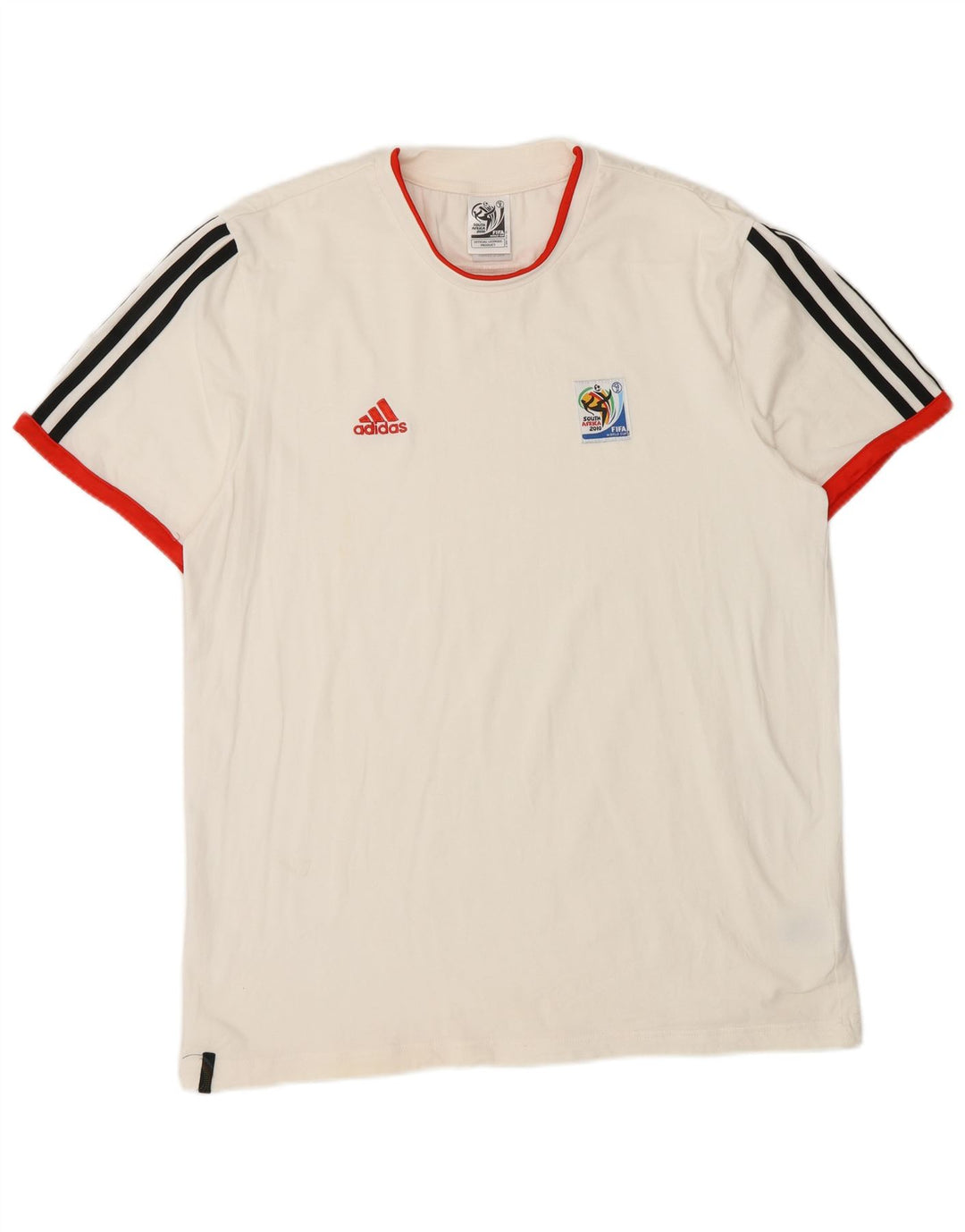 Adidas Kurzarm-T-Shirt für Herren, groß, aus weißer Baumwolle