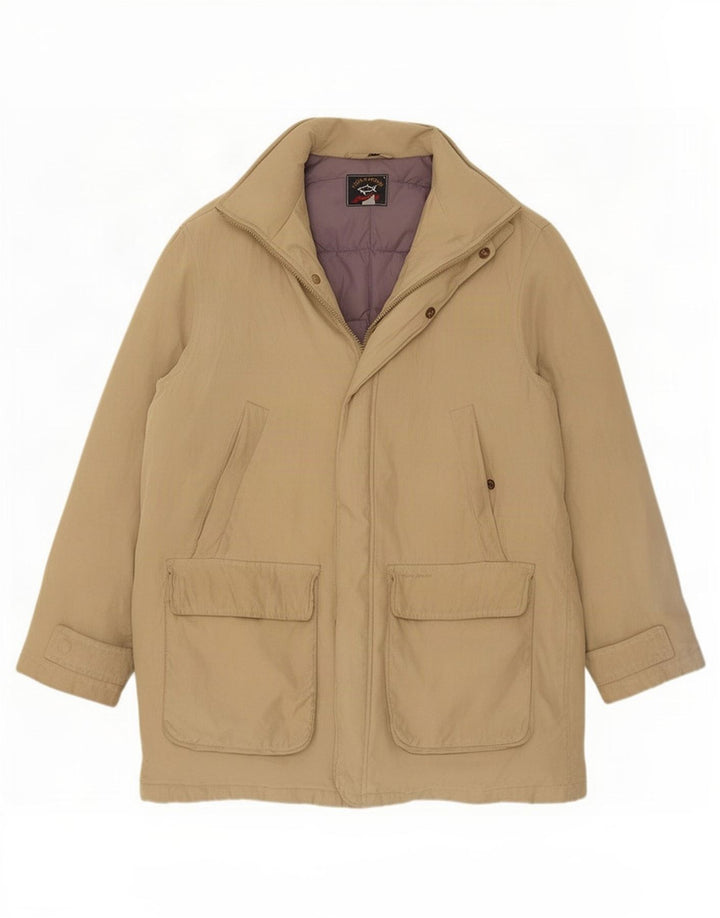 Paul & Shark Herren Wattierte Jacke UK 40 Large Beige