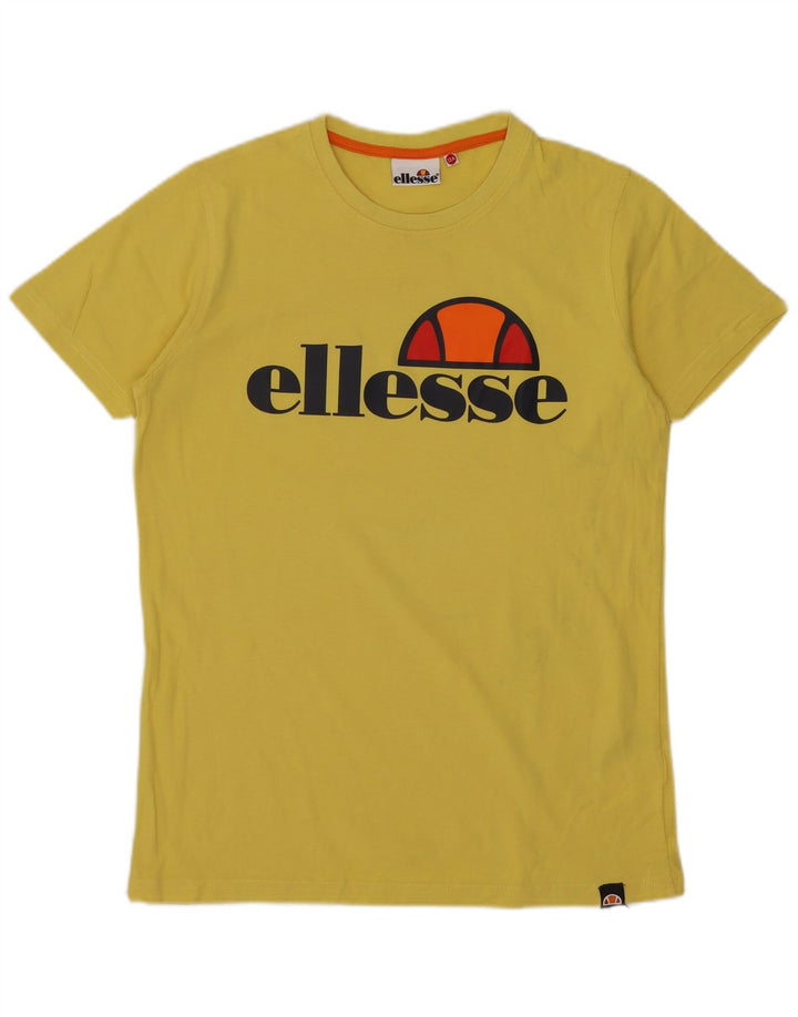 Ellesse Jungen-T-Shirt mit Grafik, 11–12 Jahre, gelbe Baumwolle