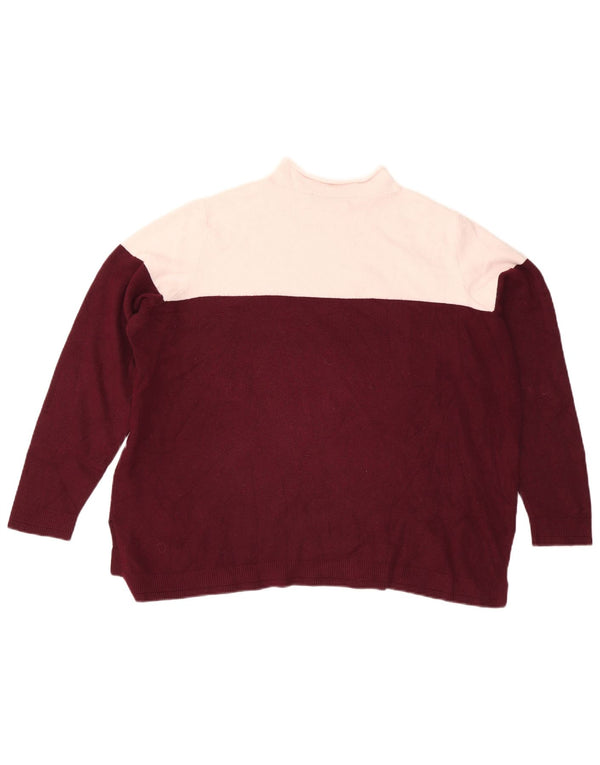 Marks & Spencer Damen-Pullover mit Rollkragen, UK 20 2XL, Burgunderrot