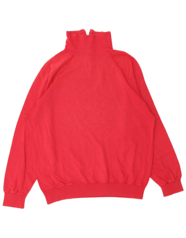 Champion Herren-Sweatshirt mit Reißverschluss am Hals, Größe L, Rot