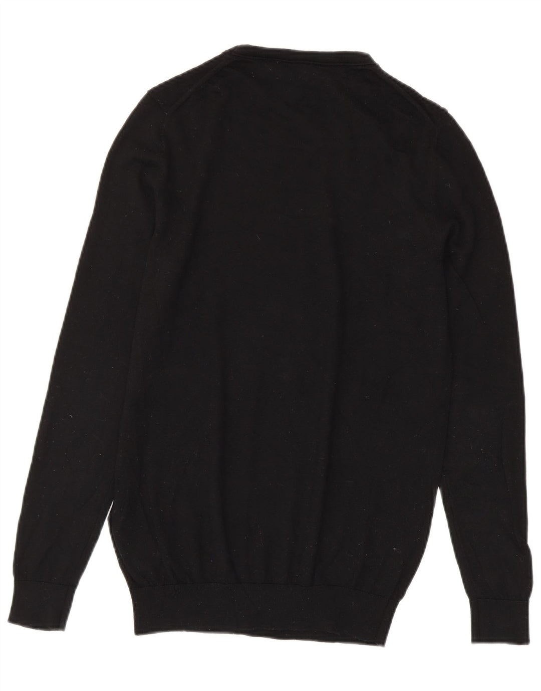 Reiss Herren-Pullover mit Rundhalsausschnitt, XS, schwarze Wolle