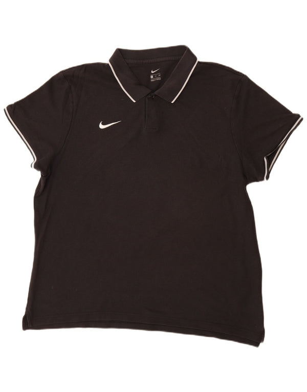 NIKE Herren Poloshirt 2XL Schwarz Baumwolle