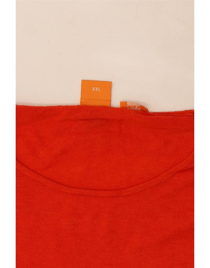 Hugo Boss Herren-Pullover mit Rundhalsausschnitt, 2XL, Rot