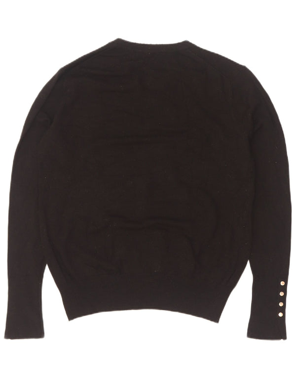 Zara Damen-Pullover mit Rundhalsausschnitt, Gr. 14, XL, schwarze Viskose