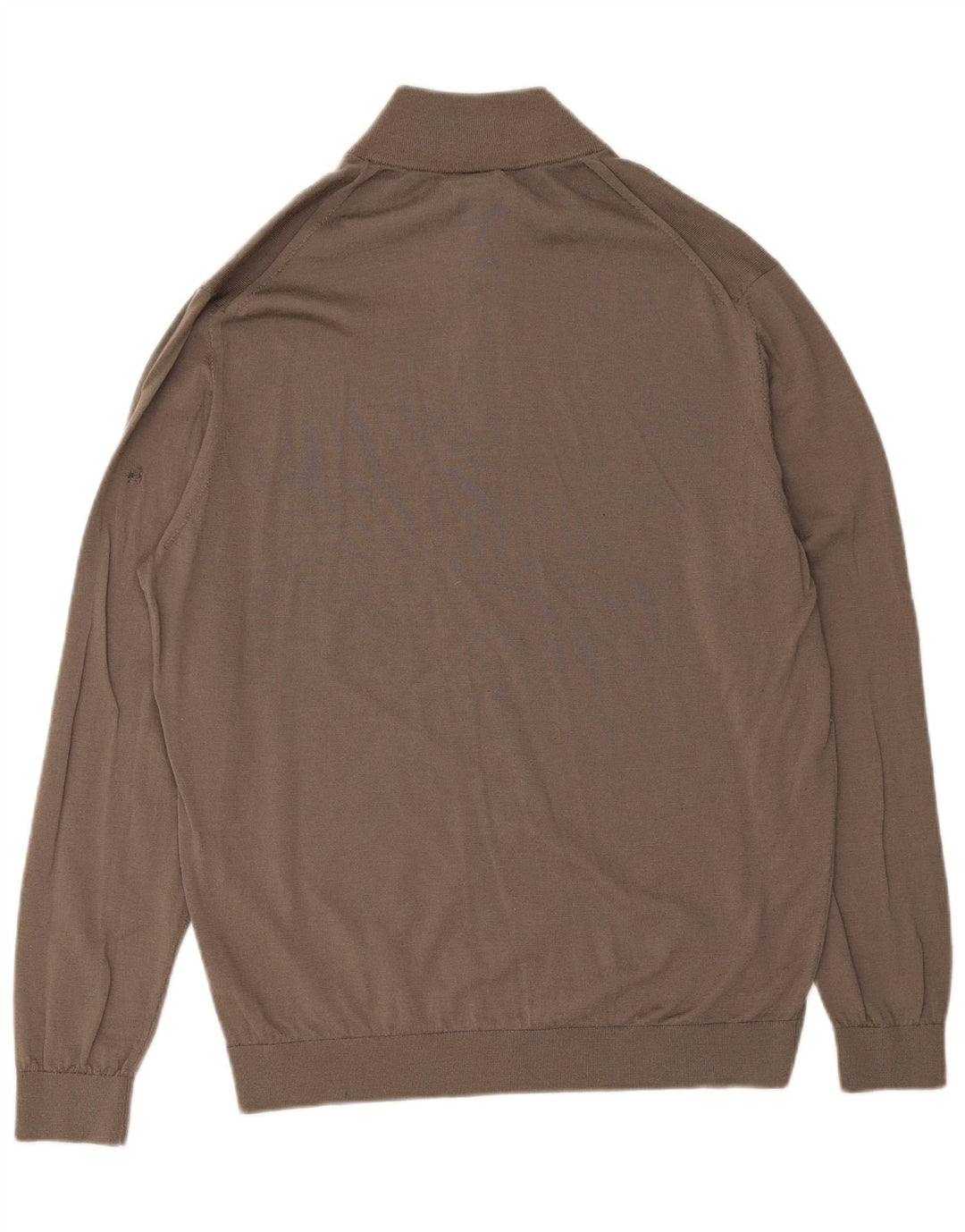 Massimo Dutti Herren-Pullover mit Reißverschluss, 2XL, braune Wolle