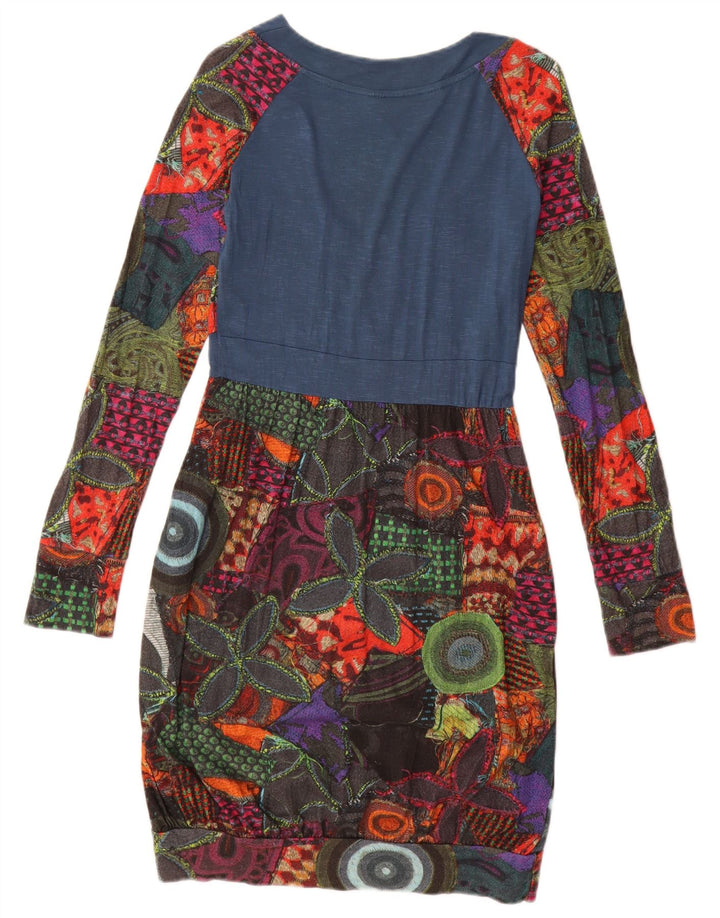 Desigual Damen Graphic Bubble Dress UK 12 Medium Mehrfarbig Geometrisch