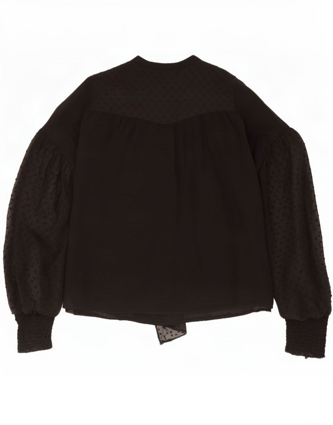 Zara Damen-Hemdbluse mit Frontschnürung, übergroß, Gr. 14, mittelschwarz gefleckt