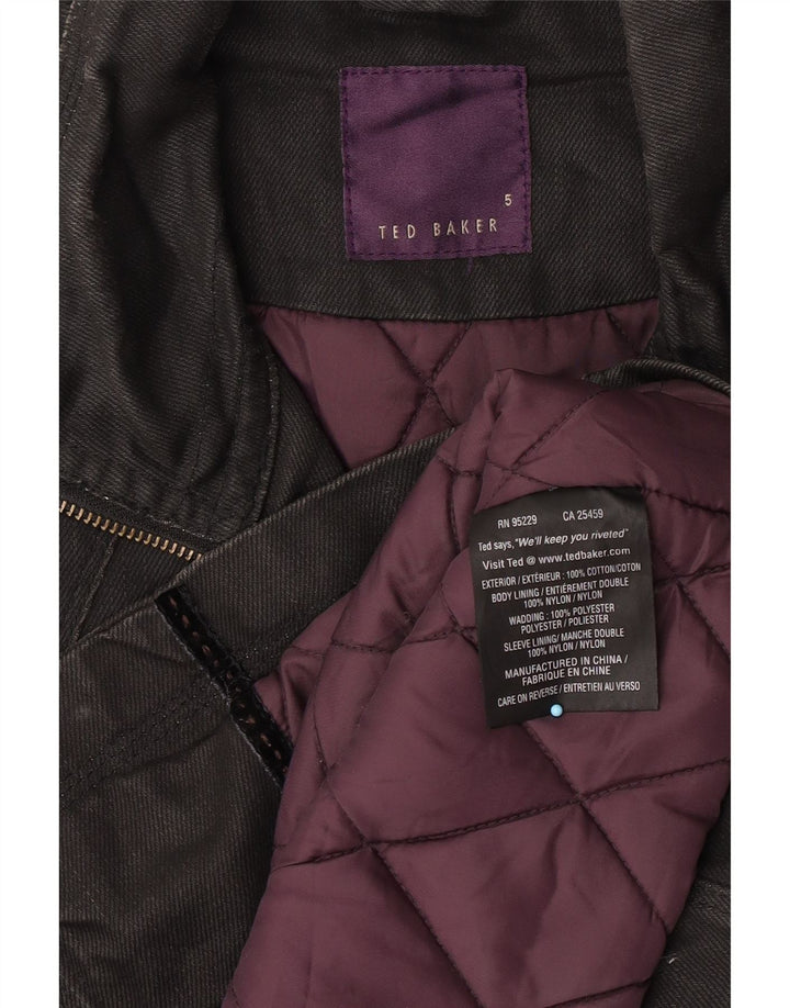 Ted Baker Herren-Utility-Jacke, Größe 5 XL, schwarze Baumwolle