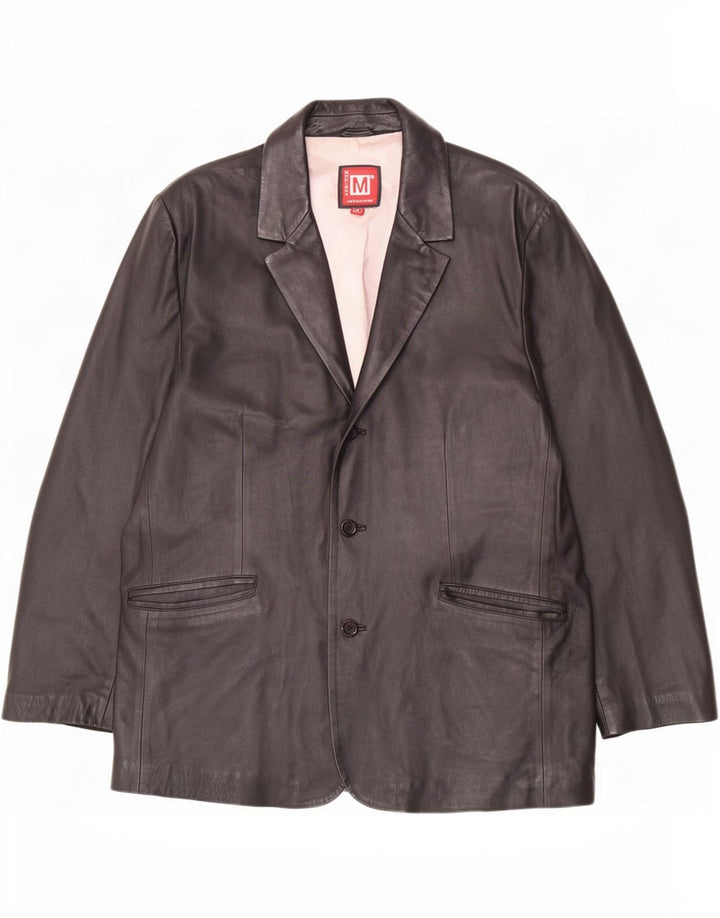 MONTANA Herren 2-Knopf-Lederblazerjacke UK 42 XL Schwarz