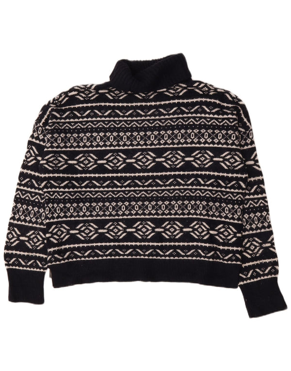 Hobbs Rollkragenpullover für Damen, UK 18, XL, Marineblau, Fair Isle