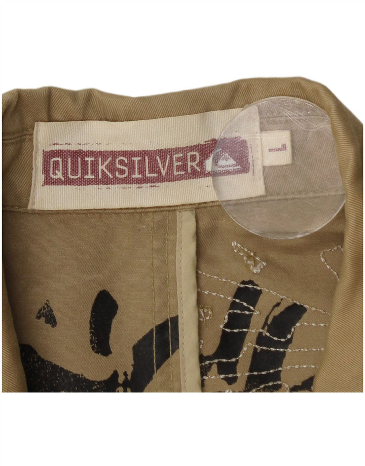Quiksilver Herren Graphic Utility Jacke UK 40 Large Beige Baumwolle