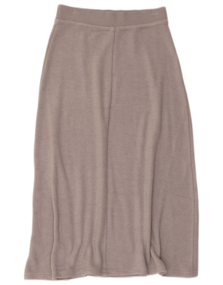 Zara Damen-Strickrock, ausgestellt, Größe S, W26, graue Viskose
