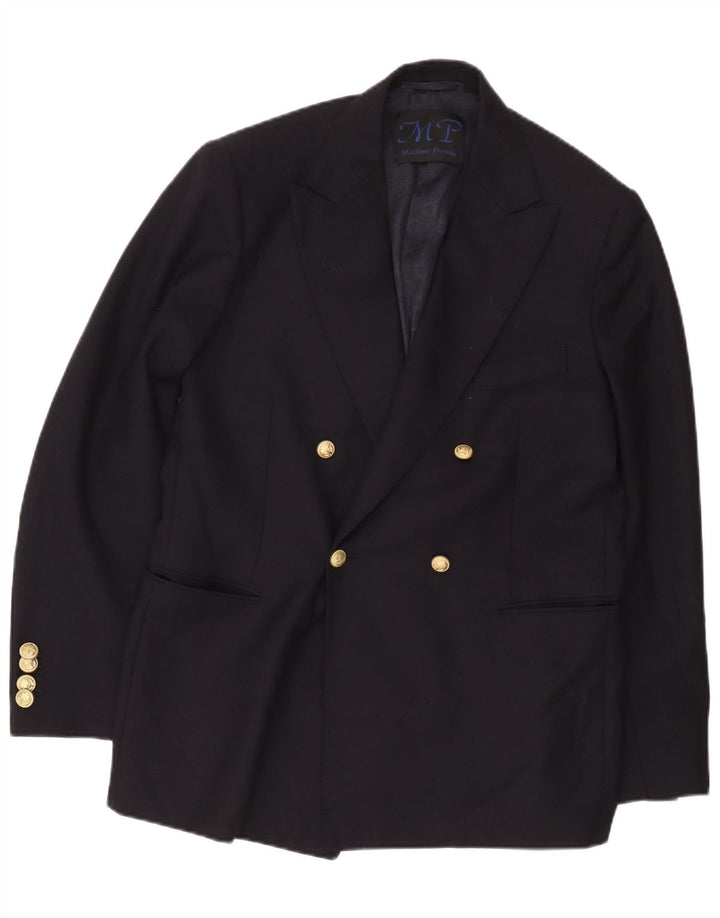 Massimo Piombo Herren Zweireihiger Blazer Jacke IT 50 Large Marineblau