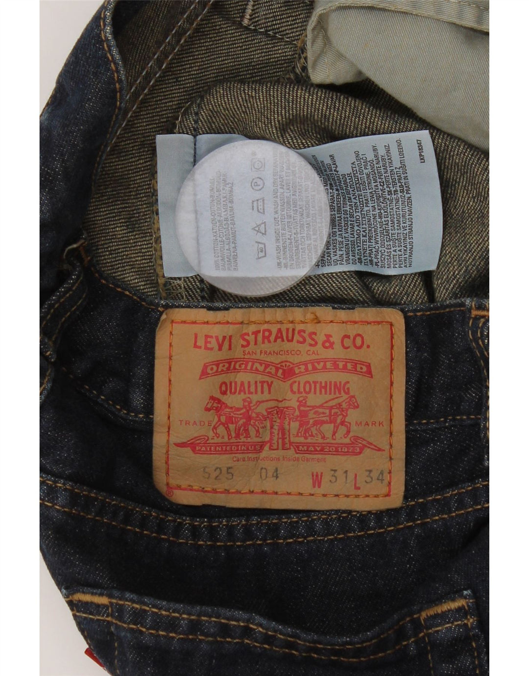 Levi's Damen 525 Bootcut Jeans W31 L34 Blaue Baumwolle