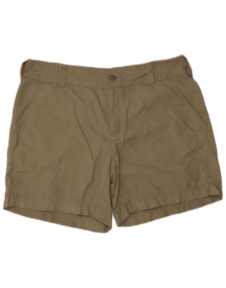 COLUMBIA Damen Titanium Chino Shorts US 12 Large W36 Khaki Nylon