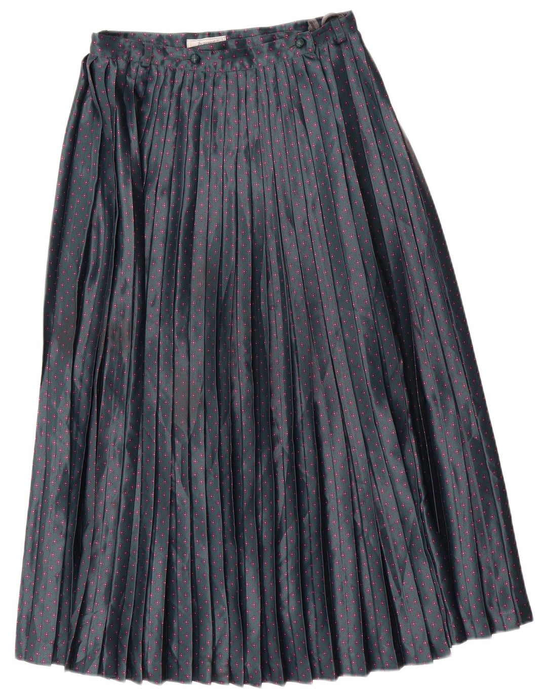 Haupt Damen Messerfaltenrock W28 Mittelgrün geblümt