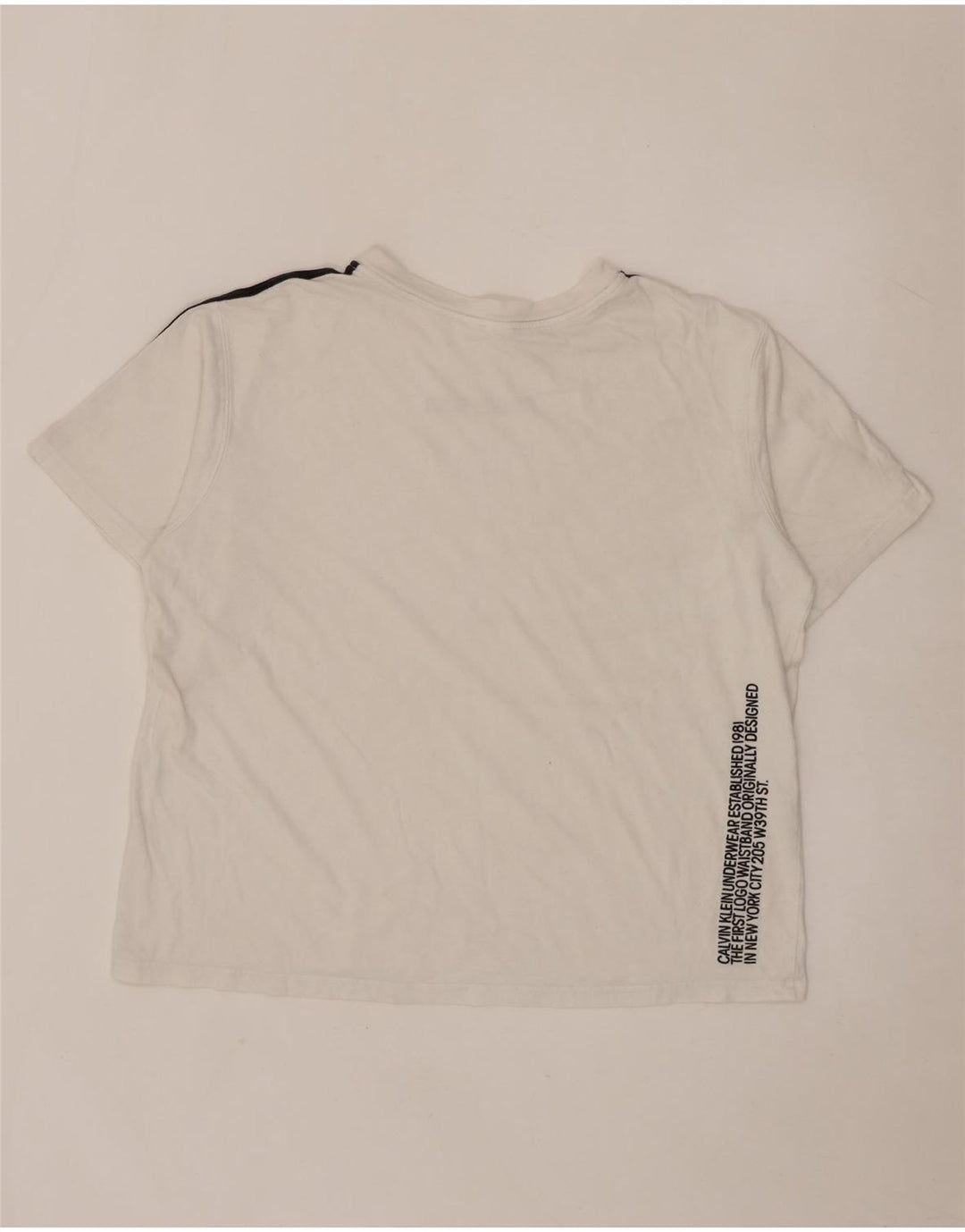 CALVIN KLEIN Herren T-Shirt mit Grafik, groß, weiß gestreift