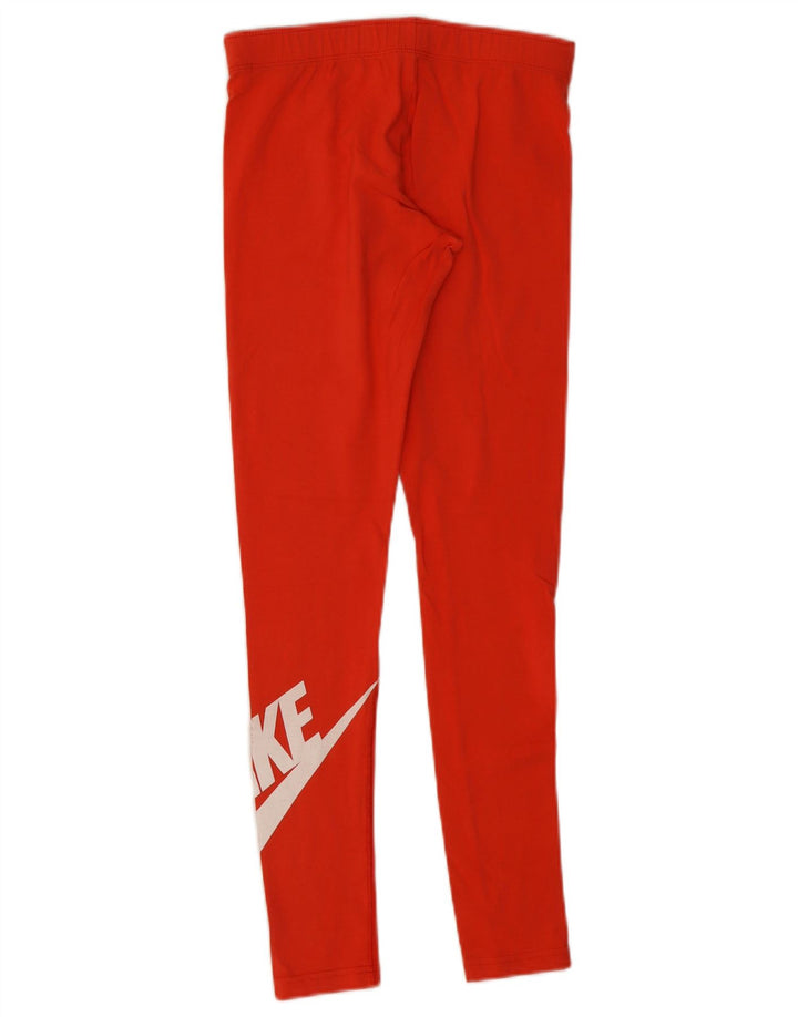 Nike Womens Graphic Leggings UK 8 Small Orange Baumwolle