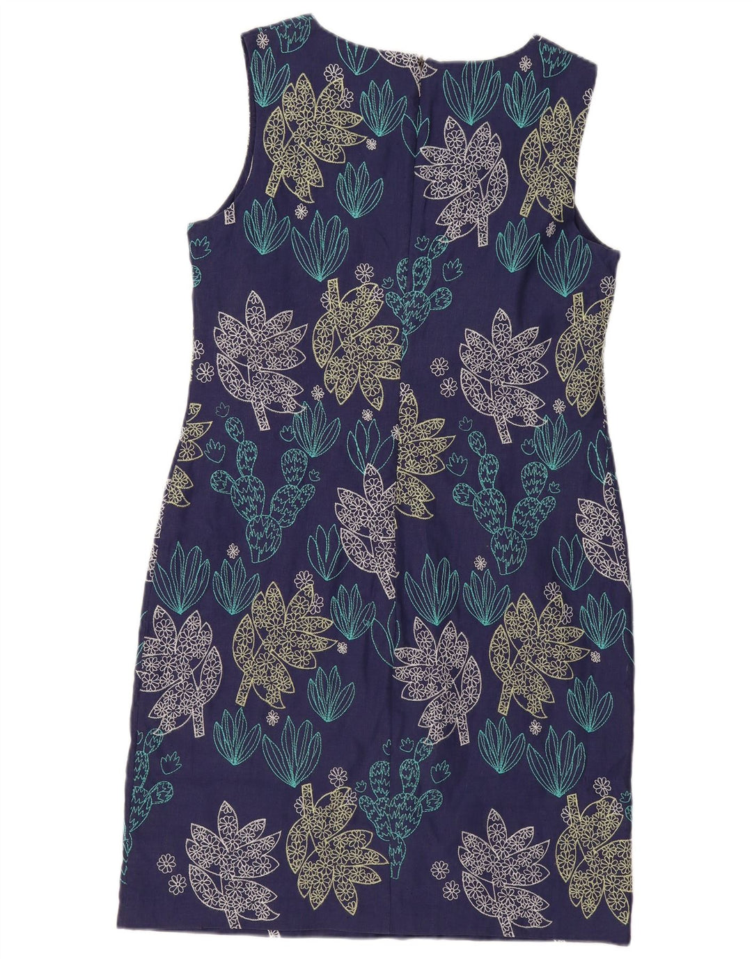 White Stuff Ärmelloses Etuikleid für Damen, UK 12, Mittel, Marineblau, Blumenmuster