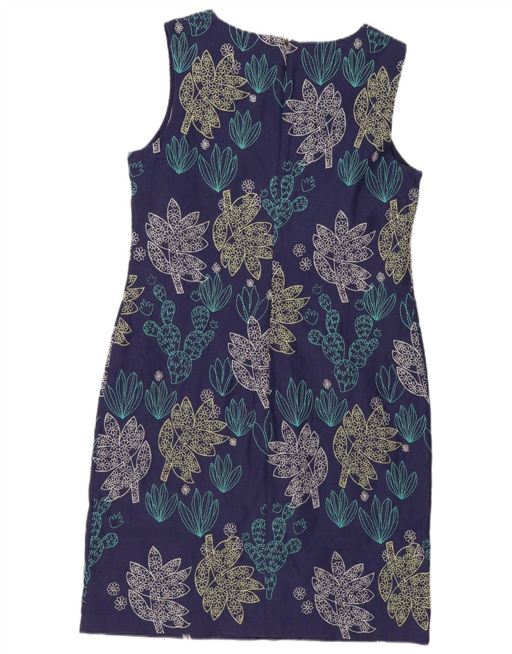 White Stuff Ärmelloses Etuikleid für Damen, UK 12, Mittel, Marineblau, Blumenmuster