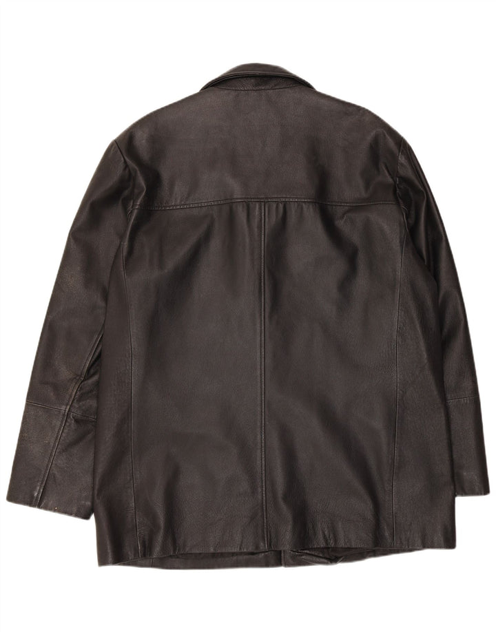 Vintage Herren Lederjacke UK 40 Großes schwarzes Leder