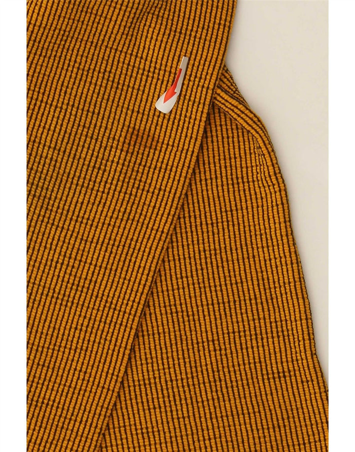 Zara Damen Top Langarm UK 12 Mittelorange gestreift