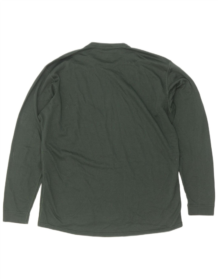 Patagonia Herren-Oberteil, langärmelig, mittelgrün, Polyester