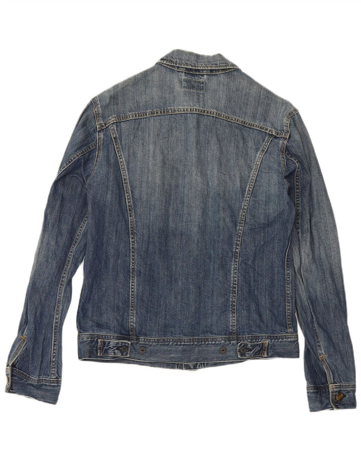 Lee Damen Jeansjacke UK 16 Large Blaue Baumwolle