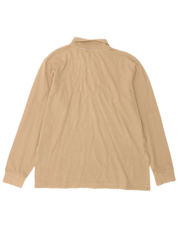 Kappa Herren-Langarm-Poloshirt aus mittelbeiger Baumwolle