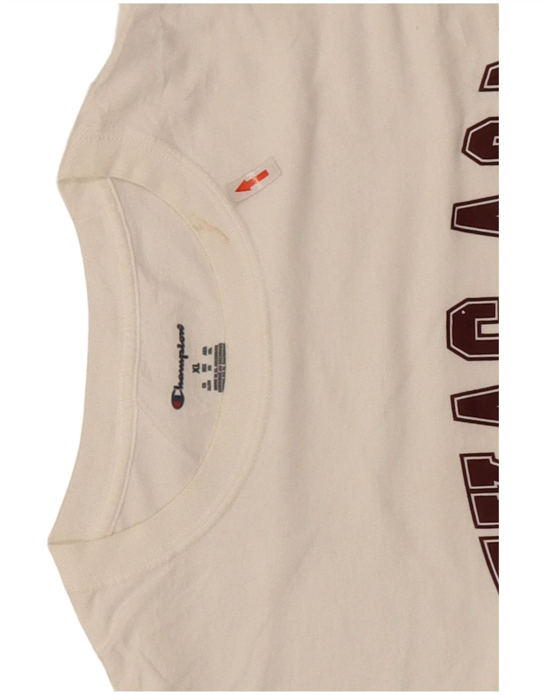 Champion Herren-T-Shirt mit Grafik, XL, weiße Baumwolle