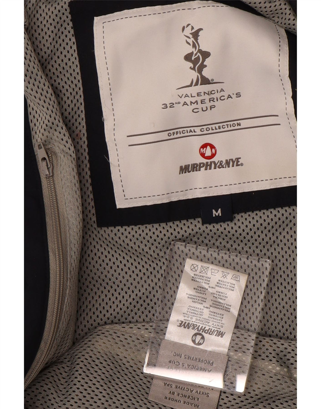 MURPHY & NYE Herren-Regenjacke mit lockerer Passform, UK 38, mittelmarineblaues Nylon